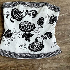 WHBM strapless corset style top size 4